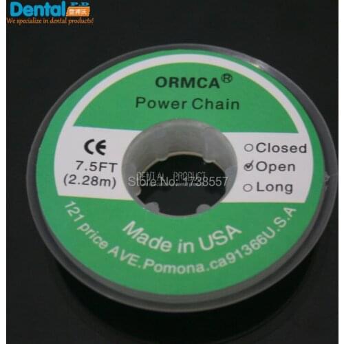 Free shipping New Dental Spool Elastic Power Chains Short Clear Color elasto link chain