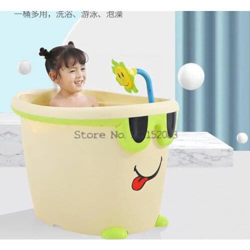 Household Childrens Bath Bucket Bath Bucket Thermal Insulation Large Thickened Baby Bath Bucket Baby Bath Bucket Basin