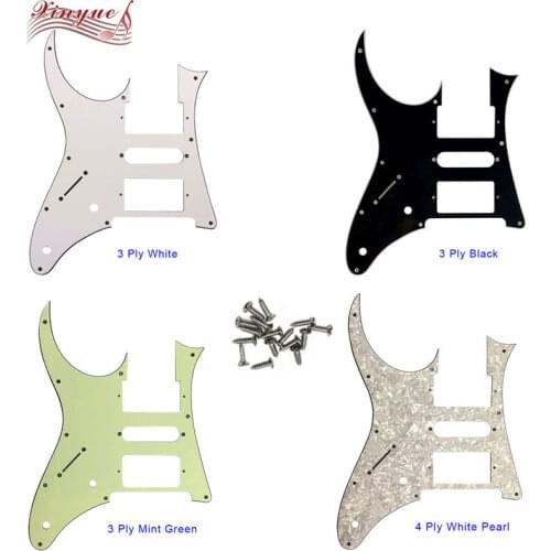 Pleroo Guitar Parts For Left Handed MIJ Ibanez RG350 EXZ Guitar Pickguard Humbucker HSH Pickup Scratch Plate with10 hole screws