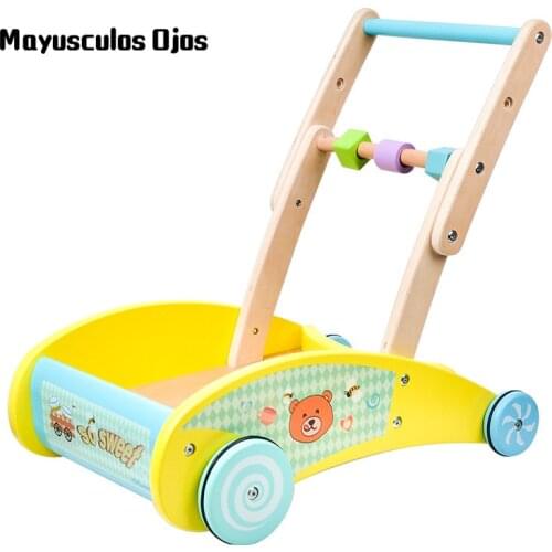 Childrens Toy Wooden Walker Girl Growth Gift Baby Stroller Child Play House Boy