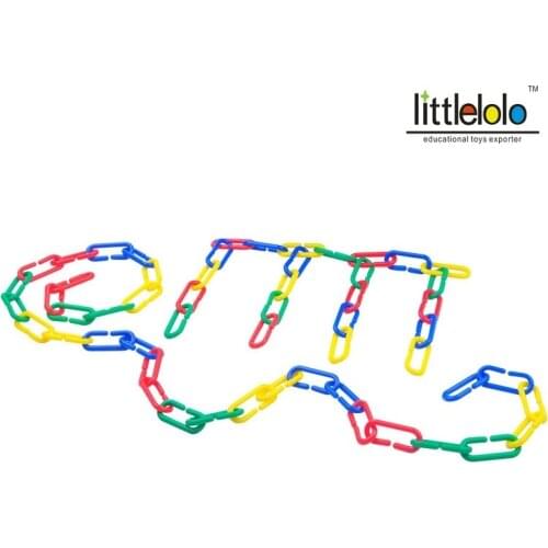 Baby early learning educational toy montessori N links chain ring 500pcs/set maths activities fine motor skills