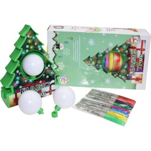 DIY Kids Craft Drawing Toy Set Christmas Tree Ornaments Decoration Ball Easter Egg Paint Tool Children Christmas Gift