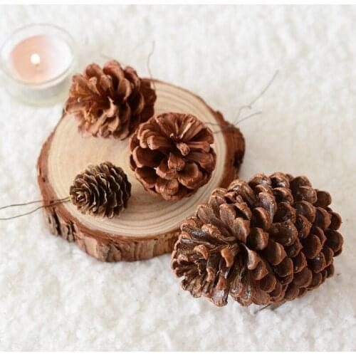 Christmas Pine Cones Bauble Tree Wooden Ornament Decorations For Home Party Festival Navidad Enfeites Natal Decor Gifts New Year