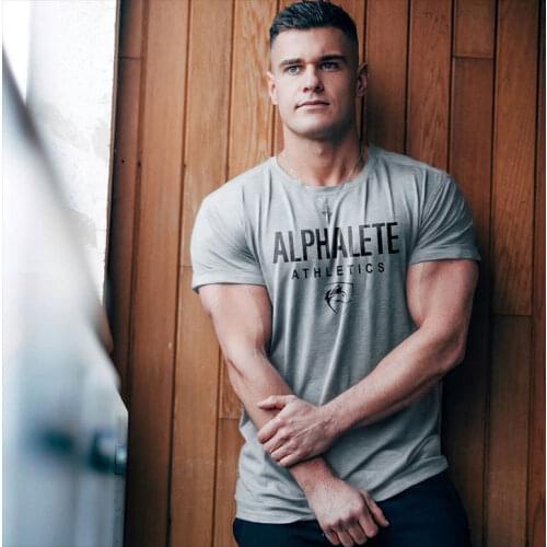 Men Muscle Tshirt Bodybuilding Fashion Cotton Shirts for Men Workout Casual Daily Wear Streetwear