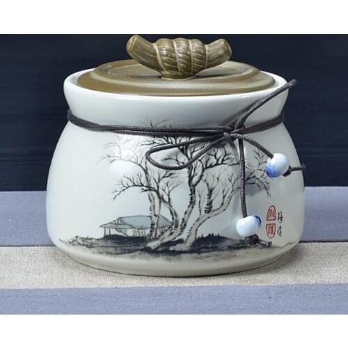Ceramic pot Matt glaze ceramic autumn tea packing seal large storage tank in tank