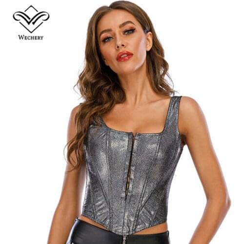 Corset and Bustiers Women Short Cropped Tops Sleeveless Square Neck Bodice Gothic Cowboy Camis Backless Skinny Corselet Blouse