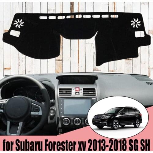 Right Hand Drive High Polyester Fiber Anti-UV Car Dashboard Cover Mat for Subaru Forester Xv 2013-2018 SG SH Cover
