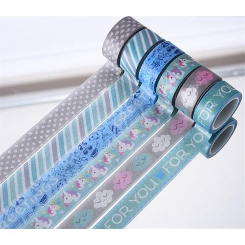 15MMx5M lovely tapes color Dividing Stickers border masking adhesive paper washi tape DIY Scrapbooking Hand account
