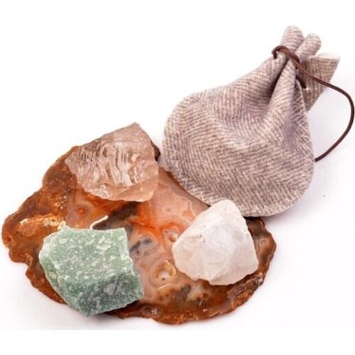 Moon Stone-Aventurine-Smoky Quartz Stone Raw decorative objects Декоративные элементы Objetos decorativos