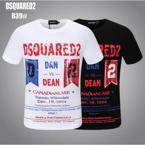 Dsq2 Cotton Letter Print Mens T-shirt Clothing 839