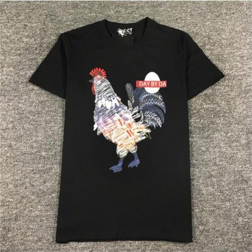 Men New Novelty 19ss Pixel cock Black White T Shirts T-Shirt Hip Hop Skateboard Street Cotton T-Shirts Tee Top kenye #B74