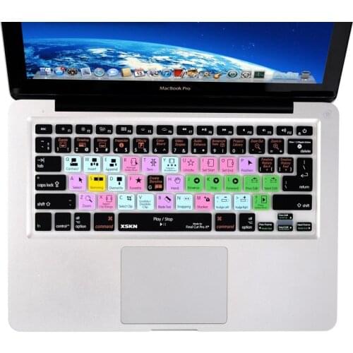 XSKN Final Cut Pro X Shortcut Keyboard Skin Cover FCP Hotkey Design Soft Silicone Protective Film for Apple Macbook Air 13 15 17