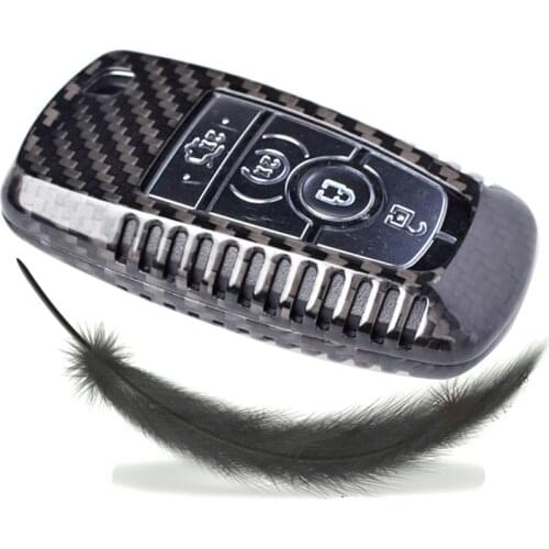 2019 New Real Carbon Fiber Car Key Case Cover For Ford Fusion Mondeo Mustang Explorer Edge 2015 2016 2017 2018