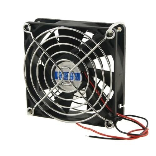 New 110g Black Plastic Housing DC 24V CPU Cooling Fan w Metal Finger Guards