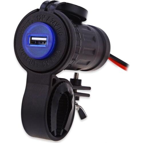 Single USB Charging Blue Indicator Light Mount Motor Accessory