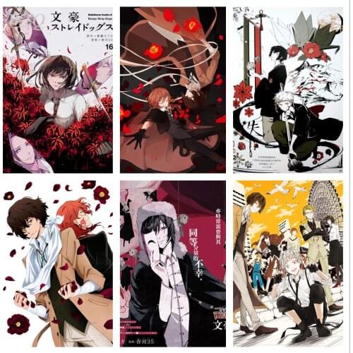Bungo Stray Dogs Anime Posters Japanese Anime Retro Posters Canvas Painting Wall Decor Poster Wall Art Picture Home Decoration