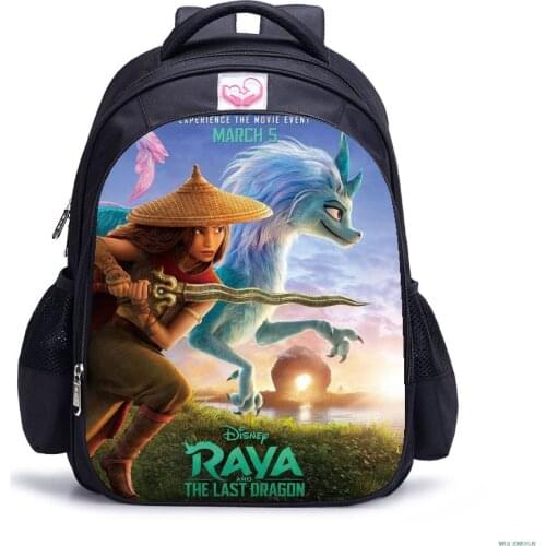 Raya and The Last Dragon Backpack Kids Cartoon Primary School Bags For Boys Girls Anime Children Bookbag Mochilas Gift