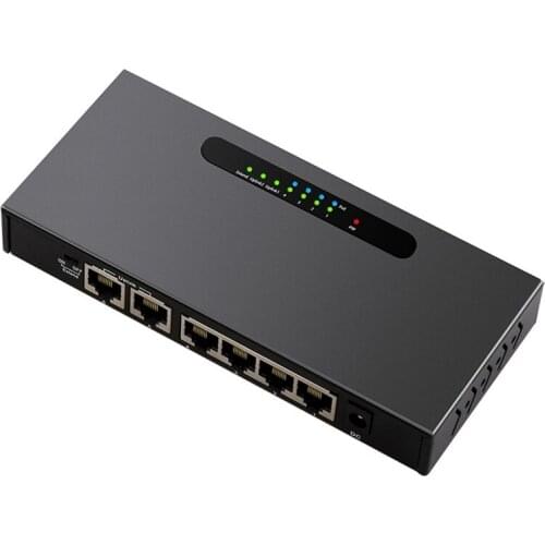 Ethernet Splitter 6 Port 10/100Mbps Poe Network Switch Shielded Port With LED Indicator For Monitor Router PC