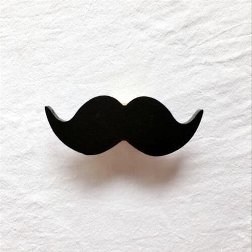 Cute Black Wooden beard baby Kids Clothes Hook Childrens Room Wall Decoration Hanger Hook Birthday Gift