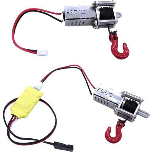 RC Aluminum Automatic Winch System Set for WPL MN JJRC 1/12 1/14 1/16 Scale Off-Road RC Crawler Car Accessory Parts