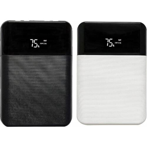 LED Light 4x18650/18700/20700/21700 Battery Case Power Bank Shell Portable External Box without Battery Powerbank Protector