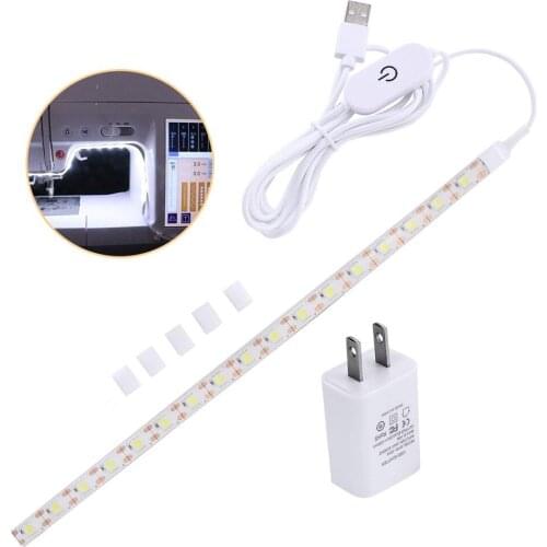 FGHGF Sewing Machine LED Light, 6.6ft Cord with Touch Dimmer and USB Power Supply,White 6500K with 3M Strong Adhesive Tape