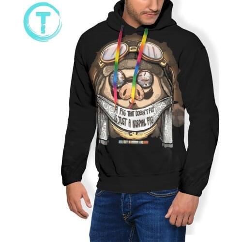 Porco Rosso Hoodie Porco Rosso Hoodies Winter Long Length Pullover Hoodie Stylish XL Outdoor Polyester Hoodies