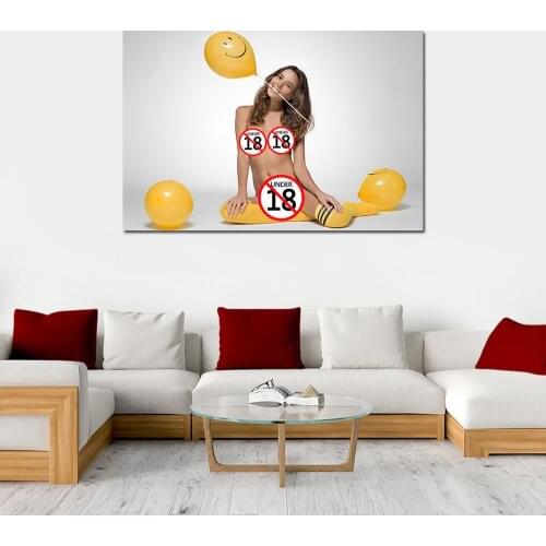 Balloon Beauty Supermodel Wallpaper Sexy Girl Canvas Paintings Modern Posters Wall Art Print for Home Room Decor