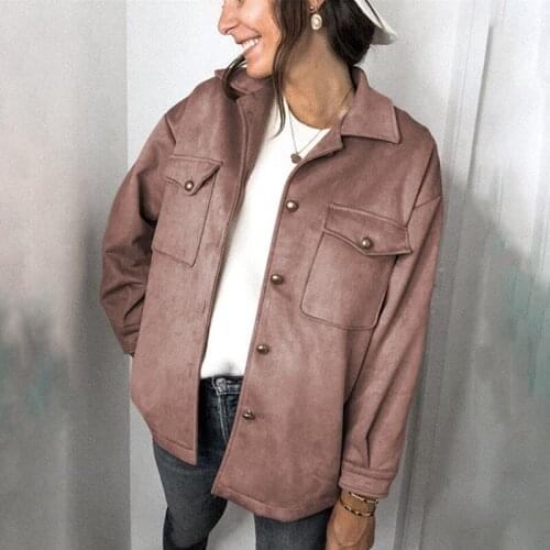 Fantoye Suede Double Pocket Buttons Coats For Women Autumn Thicken Long Sleeve Jackets Casual Fashion Solid Outerwear 2020 New