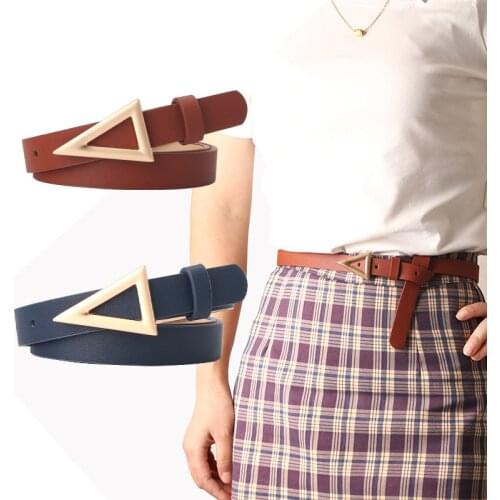 Web celebrity hot style ladies belt fashion triangle buckle belt buckle fashion versatile dress belt PY13