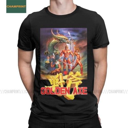Golden Axe Streets Of Rage T Shirt for Men Pure Cotton Vintage T-Shirts Retro Axel Blaze Fighting Game Tees Short Sleeve 6XL