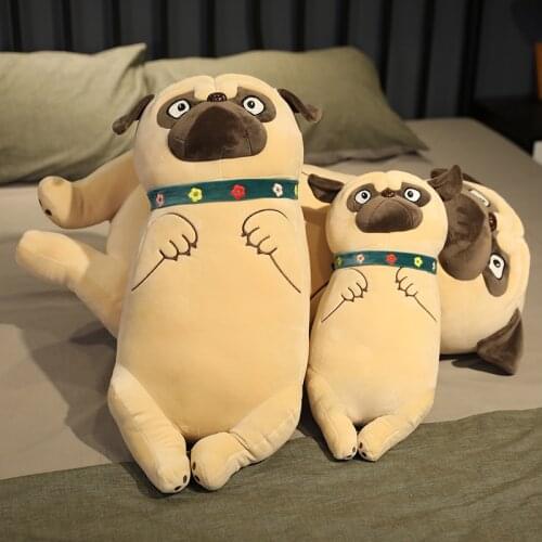 1pcs 45/65/90cm Shapi dog plush toy Bulldog Doll Girl Baby Bed Pillow super soft birthday present to boy