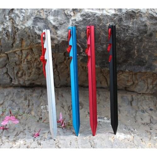 1Pc Professional 18cm Adjustable Tent Peg Nail Aluminium Alloy Stake Rope Camping Equipment Tent Accessories