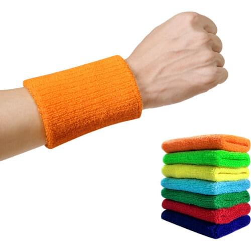 1PC Sport Wristband Fitness Gym Wrist Sweatband Tennis Volleyball Wrist Brace Sport Safety Wrist Support Sweat Band Protector
