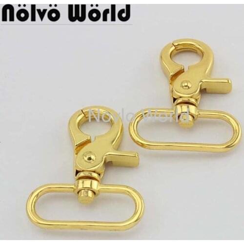 10-50pcs 4 colors 5 size 57mm 19-25-32-38-50mm swivel Clasp hooks thick clasp leather purse bags handbags adjusted parts