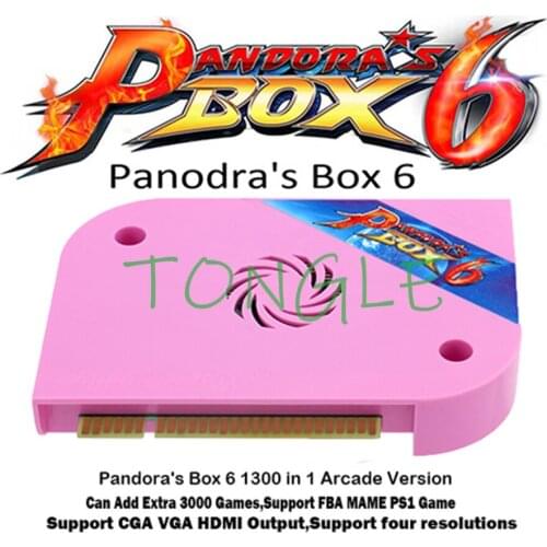 1300 in 1 Pandora Box 6 HD Multi Arcade Board 1300/1600 in 1 Support HDMI/VGA/CGA Pandora 5 Arcade Machine Cabinet Can Add Games