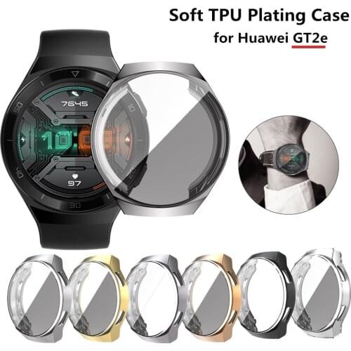 2PCS Soft Protect Cover for Huawei Watch GT 2E Case TPU Bumper for Watch GT2E Full Coverage Case Frame Accessorie