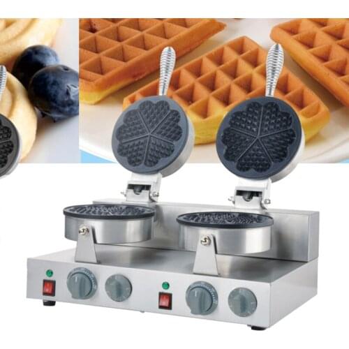 Double head stainless steel 110V/220V 5pcs heart shaped electric waffle machine waffle maker iron machine