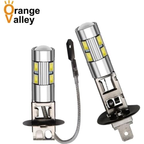 50Pcs Energy Saving H1 H3 5630 SMD 10 LED Car Auto Fog Lights Lamp Bulb Super Bright White DC 12V