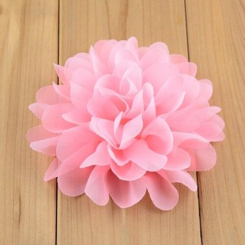 60 PCS/LOT Handmade chiffon flowers, DIY fabric flowers for headband