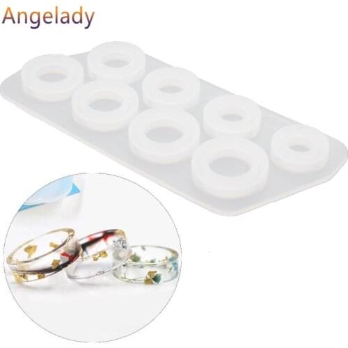 8Pcs Assorted Sizes Ring Silicone Mold Jewelry Resin Casting Mold US Size 5-12 JUL3
