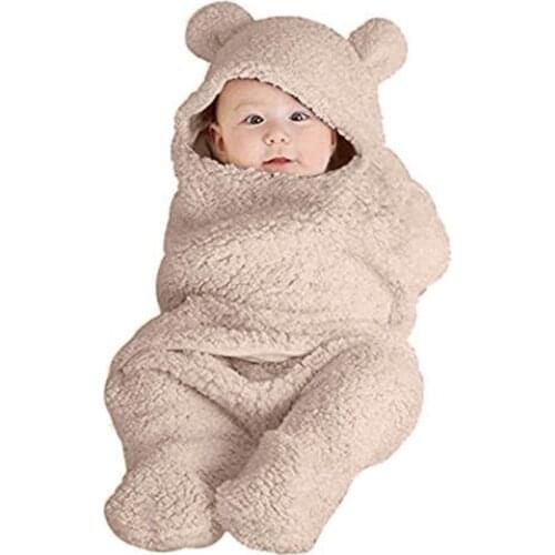 Arloneet Newborn Baby Cute Cotton Receiving White Sleeping Blanket Boy Girl Wrap Swaddle l0815