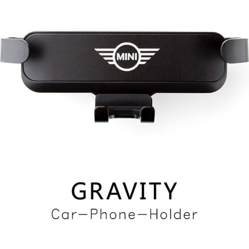 F SERIES High Quality Gravity-Car-Phone-Holder for BMW MINI COOPER Folding Metal Holder GPS Air Vent Clip Mount Mobile Phone
