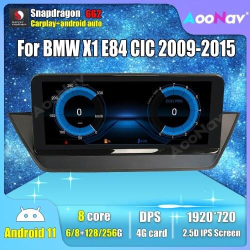 Car Multimedia Radio For BMW X1 E84 CIC 2009-2015 Android 11.0 GPS Navigation Auto 4G WIFI Wireless Carplay