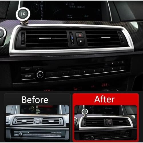 Car Inner Gearshift Air Conditioning CD Panel Door Armrest Cover Trim Car Stickers for BMW 5 Series F10 F18 2011-17