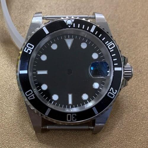 Case watch accessories stainless steel 40mm one-way rotation suitable for assembling 8215, 2813 and other automatic movements