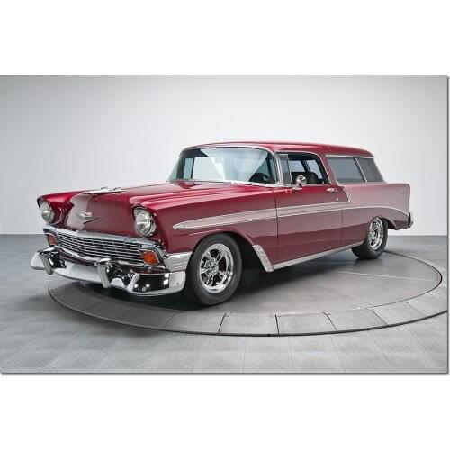 Chevrolet Bel Air Retro Car Photo Canvas Wall Art Posters and Prints Modern Painting for Home Decor