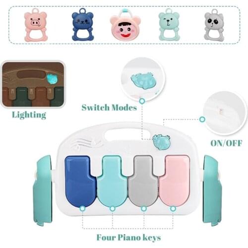Baby Bed Animal Haning Rattle Cotton Decoration with Bell Inside Baby Game Pad Infant Gift for Baby Brain Training A2UB