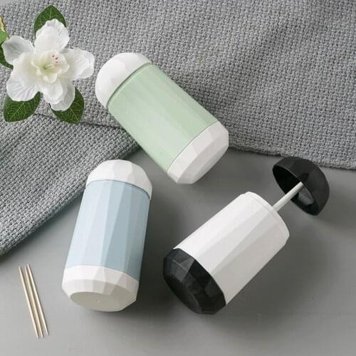 European Style Home Portable Toothpick Holder Press Type Living Room Toothpick Dispenser Desktop Placement Kitchen Supplies