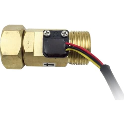 G 3/4" DN20 Female to Male Active Connector Flow Sensor Liquid Accessories Copper Flowmeter Magnetic Flow Switch SEN-HZ43FD